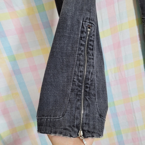 Miss Sixty Basic Italy gray denim punk rock jeans with zipper calf detail - Picture 5 of 12
